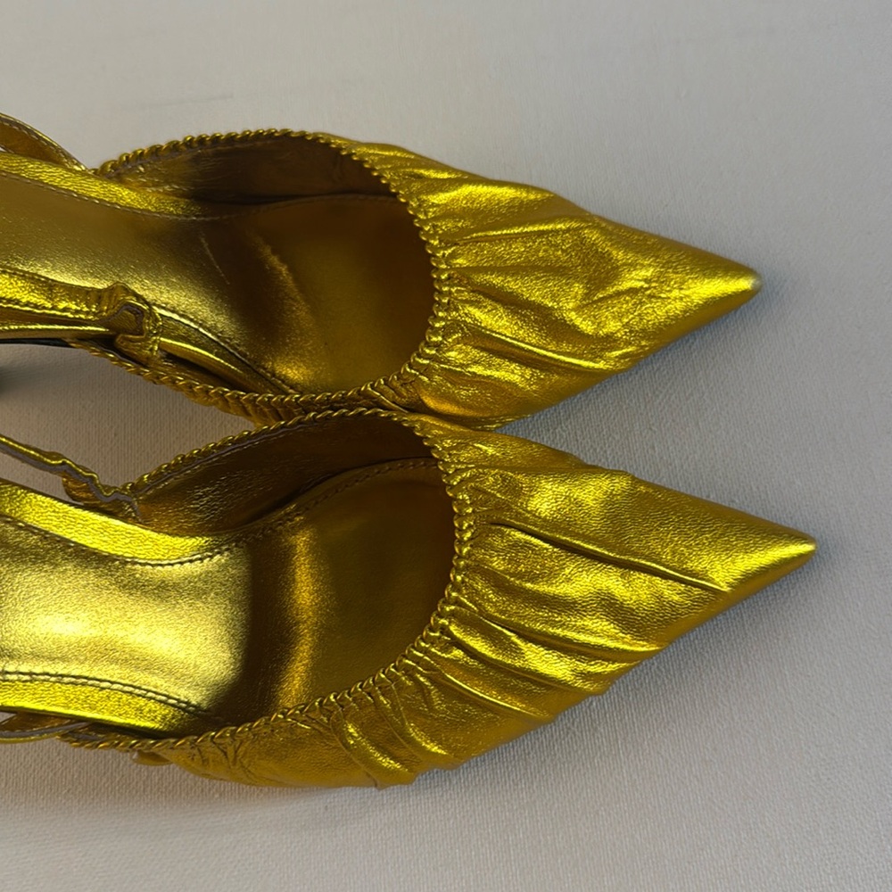 Tory Burch Gold Heels - Picture 7 of 15
